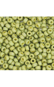 Miyuki rocailles Perlen 8/0 - Opaque glazed frosted rainbow olive green 8-4697
